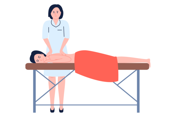 Back Pain Treatment: Medical Massage Icon