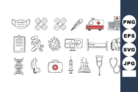 Medical and Healthcare Vector Icons Set
