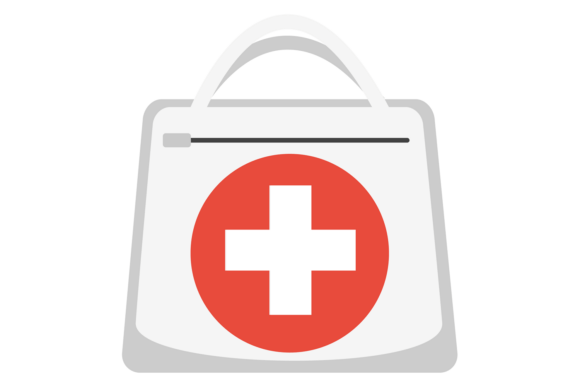 Medical Equipment Bag Color Icon. First