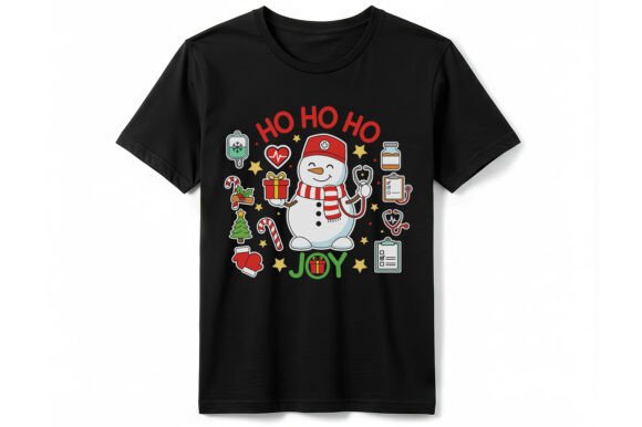 Medical Snowman Ho Ho Ho Joy T-shirt