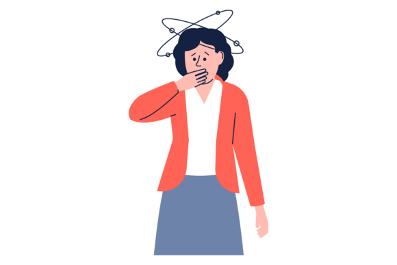 Nausea Medical Illustration. Sickness Sy
