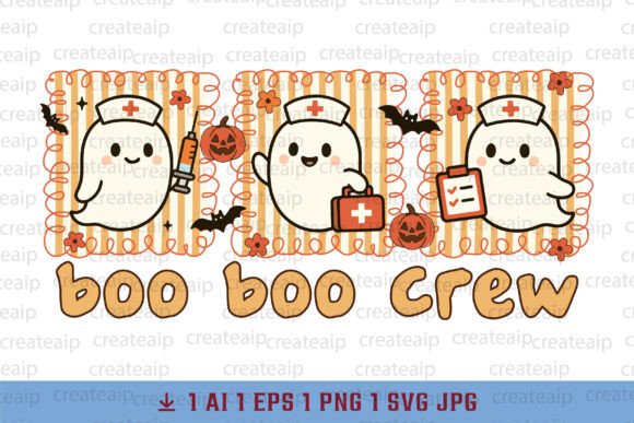 Nurse Halloween Boo Boo PNG Preppy Crew
