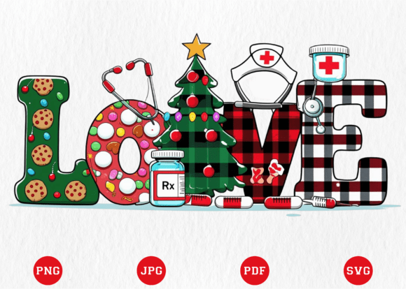 Nurse PNG: Merry Nurse Christmas PNG