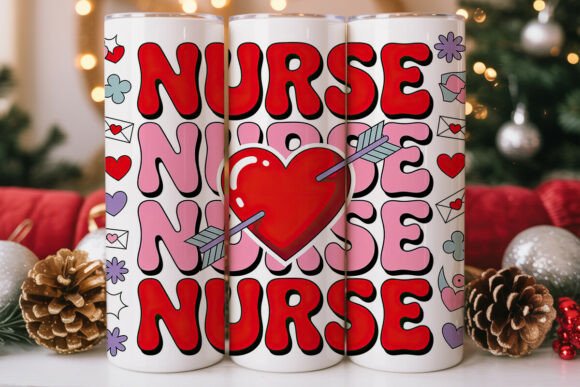 Nurse Valentine Tumbler Wrap