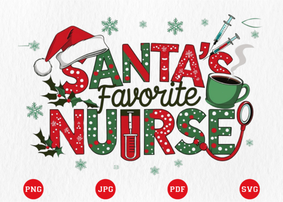 Santa’s Favorite Nurse PNG Stethoscope