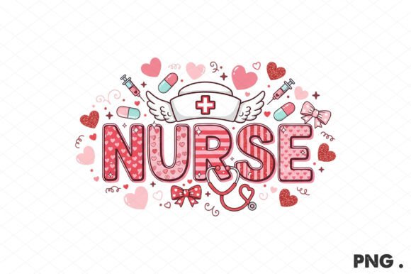 Valentine’s Day Nurse PNG
